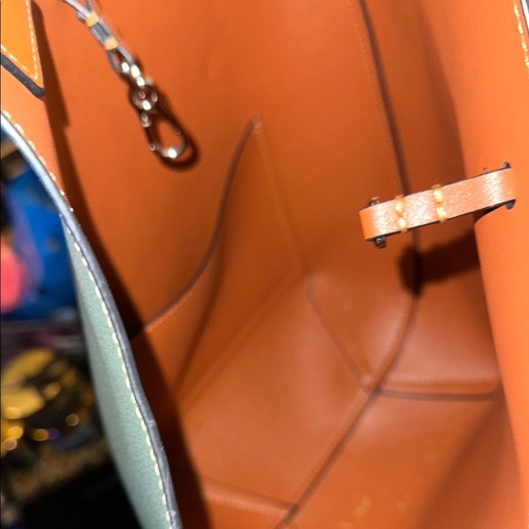 MDBM Madison De Beaute Marseilles CHOLET Bucket Leather Purse in Celeste - Picture 5 of 7